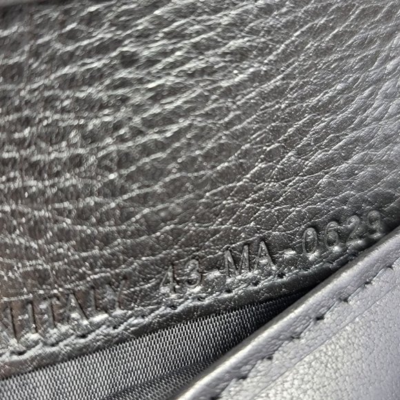 DIOR Saddle Bi-Fold Card Holder / Wallet in Black Grained Calfskin Marquetry - Picture 7 of 8